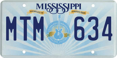 MS license plate MTM634