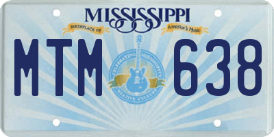 MS license plate MTM638