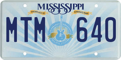 MS license plate MTM640