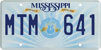 MS license plate MTM641