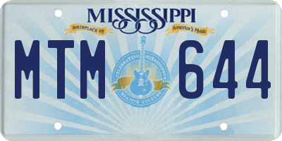 MS license plate MTM644
