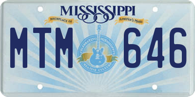 MS license plate MTM646