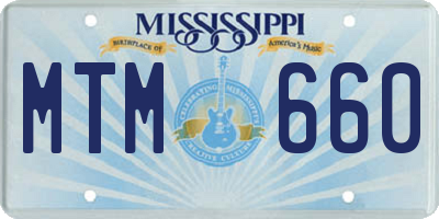 MS license plate MTM660