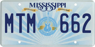 MS license plate MTM662