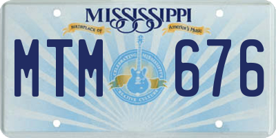 MS license plate MTM676