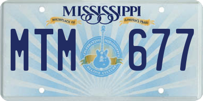 MS license plate MTM677