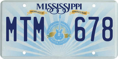 MS license plate MTM678