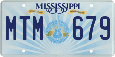 MS license plate MTM679