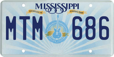 MS license plate MTM686