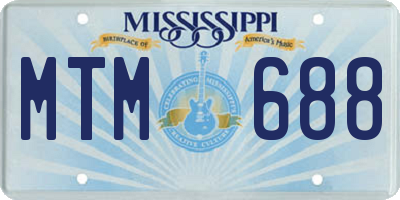 MS license plate MTM688