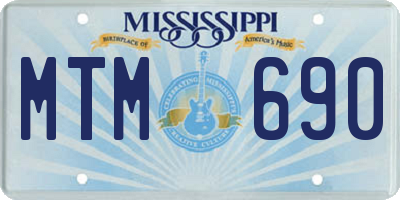 MS license plate MTM690