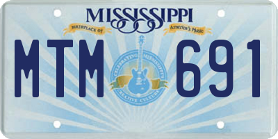MS license plate MTM691