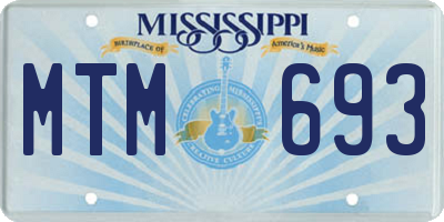 MS license plate MTM693