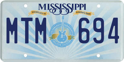 MS license plate MTM694