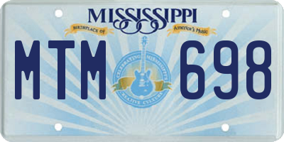 MS license plate MTM698