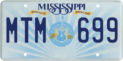 MS license plate MTM699