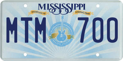 MS license plate MTM700