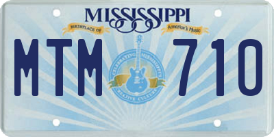 MS license plate MTM710