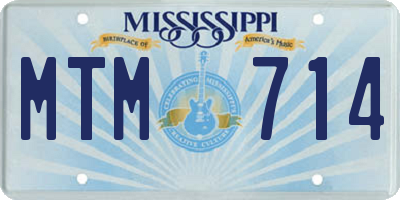 MS license plate MTM714