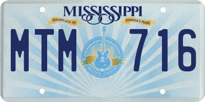 MS license plate MTM716