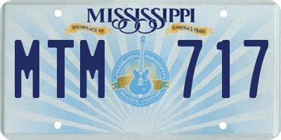 MS license plate MTM717