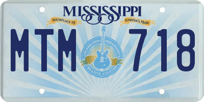 MS license plate MTM718