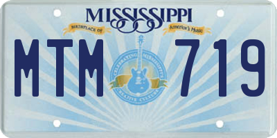 MS license plate MTM719