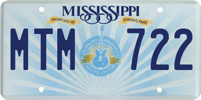 MS license plate MTM722