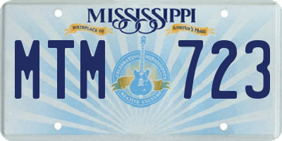 MS license plate MTM723