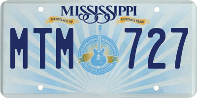 MS license plate MTM727