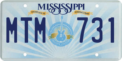 MS license plate MTM731
