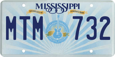 MS license plate MTM732