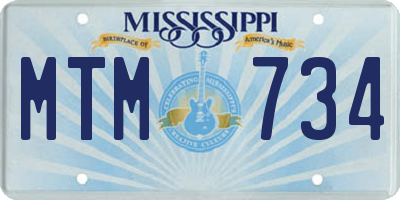 MS license plate MTM734