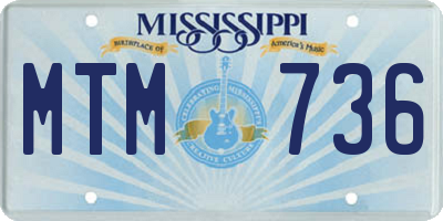 MS license plate MTM736