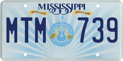 MS license plate MTM739