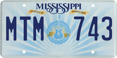 MS license plate MTM743