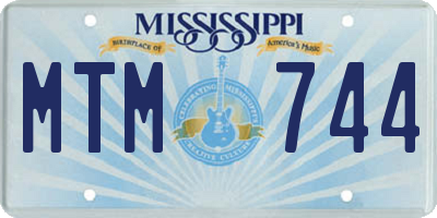 MS license plate MTM744