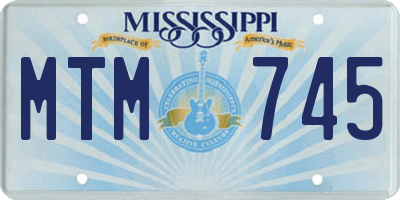 MS license plate MTM745