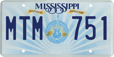 MS license plate MTM751