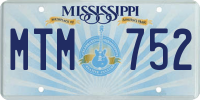 MS license plate MTM752