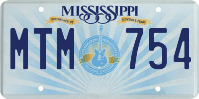 MS license plate MTM754