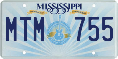 MS license plate MTM755