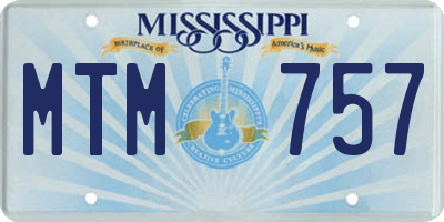 MS license plate MTM757