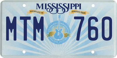 MS license plate MTM760