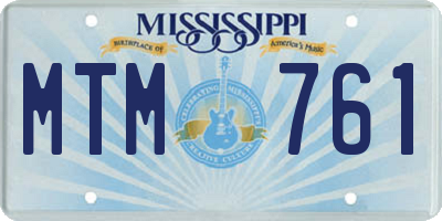 MS license plate MTM761