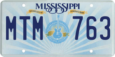 MS license plate MTM763