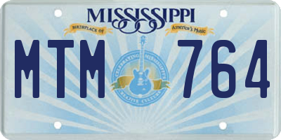 MS license plate MTM764