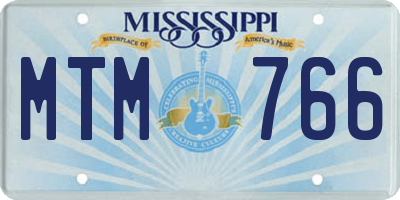 MS license plate MTM766