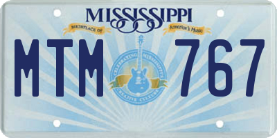 MS license plate MTM767