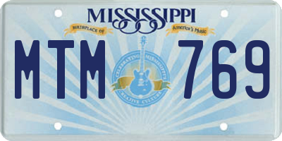 MS license plate MTM769